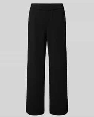 Zero Straight Fit Stoffen Broek Met Elastische Band - Zwart