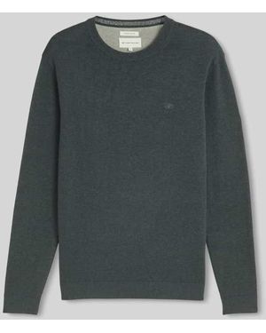 Tom Tailor Regular Fit Pullover aus reiner Baumwolle - Grün