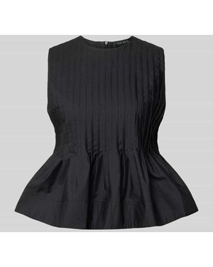 Cph Muse Bluse mit gelegten Falten - Schwarz