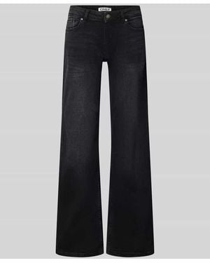 ONLY Regular Fit Jeans Wide Fit mit Klappentaschen - Schwarz