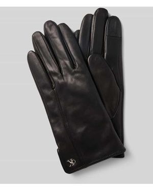 Calvin Klein Handschuhe in Leder-Optik mit Woll-Anteil - Schwarz
