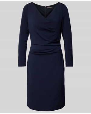 Vera Mont Knielanges Cocktailkleid Mit Drapierungen - Schwarz