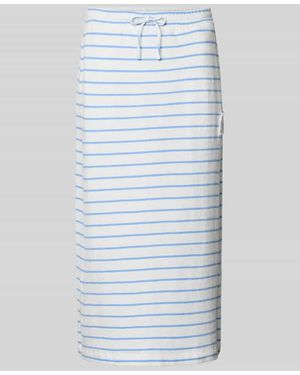 Smith & Soul Midirock mit elastischem Bund und Label-Patch - Blau