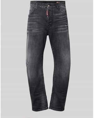 DSquared² Straight Fit Jeans aus Baumwoll-Mix - Grau