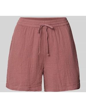 ONLY Relaxed Fit Shorts aus reiner Baumwolle Modell 'THYRA' - Rot