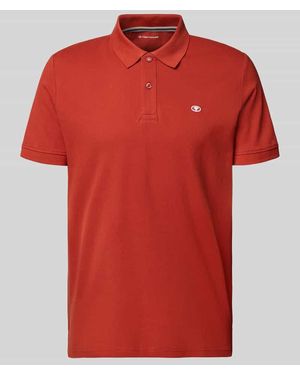 Tom Tailor Regular Fit Poloshirt aus reiner Baumwolle - Rot