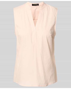 MORE&MORE Regular Fit Blusentop Mit V-Ausschnitt - Natur