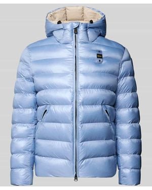 Blauer Usa Steppjacke mit Zweiwege-Reißverschluss Modell 'ADAMS' - Blau