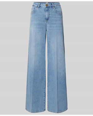 Seductive Wide Leg Jeans mit Bügelfalten Modell 'MAURY' - Blau