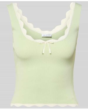 Oh April Crop Top mit Wellensaum Modell 'Anele' - Grün