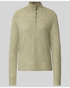 Opus Regular Fit Strickpullover mit Woll-Mohair-Anteil Modell 'Plutton' - Grün