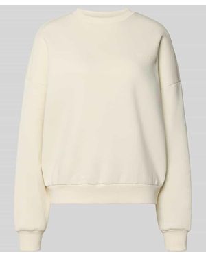 Review Basic Sweater mit Rundhalsausschnitt und Bündchen am Ärmel - Natur