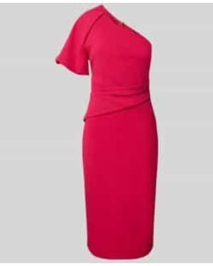 Lipsy Cocktailjurk Met One Shoulder-band - Rood