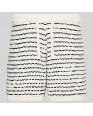 Calvin Klein Loose Fit Shorts aus Baumwoll-Mix in Strick-Optik - Grau