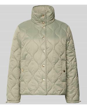 christian berg Regular Fit Steppjacke mit gefüttertem Stehkragen - Grün