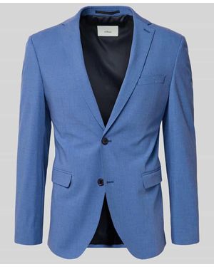 S.oliver Slim Fit Anzugsakko mit Viskose-Anteil - Blau