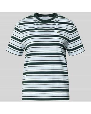 Lacoste Regular Fit T-Shirt aus reiner Baumwolle - Blau