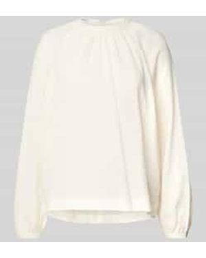Scotch & Soda Regular Fit Blouse Met Druppelvormige Hals - Wit