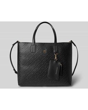 Tommy Hilfiger Shopper mit Label-Applikation - Schwarz