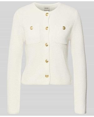 Stefanel Cardigan mit Brusttaschen - Natur