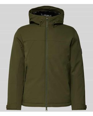 Tommy Hilfiger Regular Fit Funktionsjacke mit Kapuze - Grün