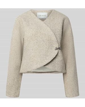Cph Muse Blazer in Bouclé-Optik mit Woll-Anteil - Natur
