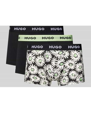HUGO Trunks mit elastischem Label-Bund im 3er-Pack - Mehrfarbig