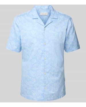 Casual Friday Regular Fit Freizeithemd Mit 1/2-Arm Modell 'Walker' - Blau