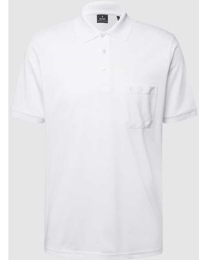 RAGMAN Regular Fit Poloshirt Mit Brusttasche - Weiß