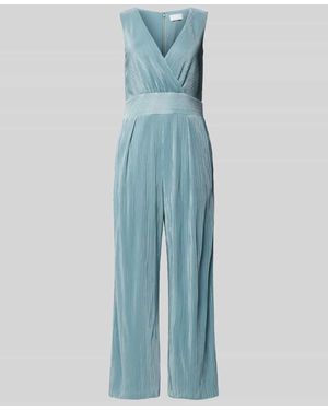 Jake*s Jumpsuit Mit Plisseefalten - Blau