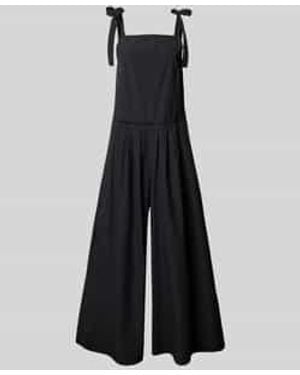 Weekend by Maxmara Loose Fit Jumpsuit Van Puur Katoen Model 'Agguati' - Zwart
