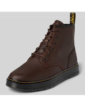 Dr. Martens Schnürstiefel aus echtem Leder Modell 'Brookline' - Braun