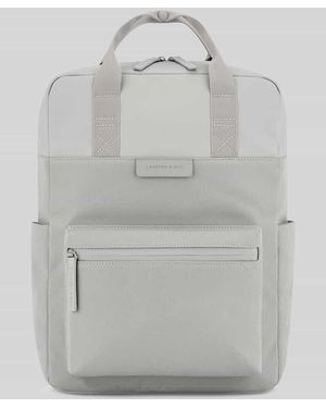 KAPTEN & SON Rucksack mit Label-Detail - Grau
