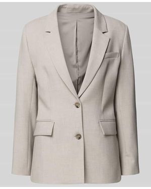 SELECTED Regular Fit Blazer mit Viskose-Anteil Modell 'RITA' - Natur