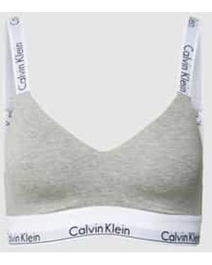 Calvin Klein Bralette Met Labeldetails - Grijs