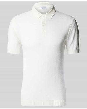 Antony Morato Slim Fit Poloshirt Mit Gerippten Abschlüssen - Weiß