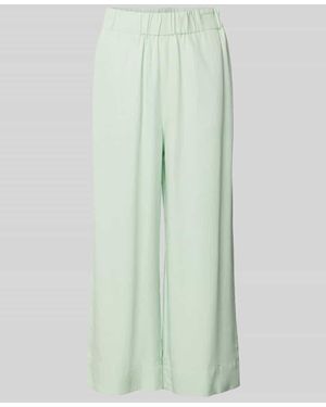 Marc O' Polo Wide Leg Stoffhose mit verkürztem Schnitt - Grün