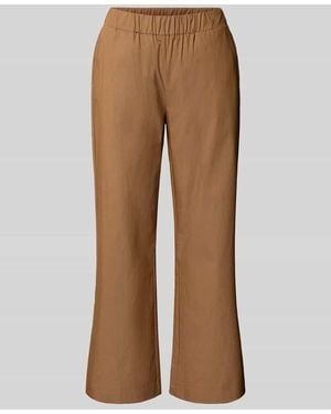 Monari Hose mit elastischem Bund Modell 'Sarah' - Braun