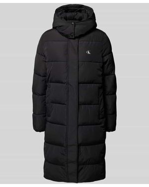 Calvin Klein Steppmantel Mit Logo-Print - Schwarz