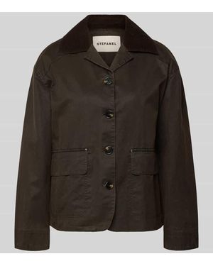 Stefanel Jacke mit Pattentaschen - Schwarz