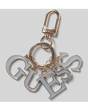 Guess Schlüsselanhänger mit Logo-Detail - Weiß