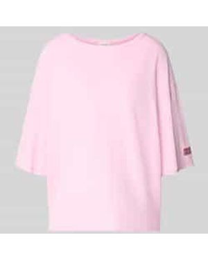 American Vintage Oversized T-Shirt Met Labelprint Model 'Ykobow' - Roze