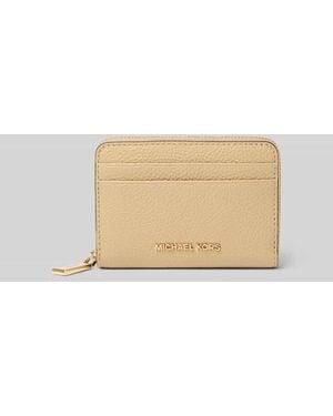 MICHAEL Michael Kors Portemonnaie aus echtem Leder Modell 'Jet Set' - Natur