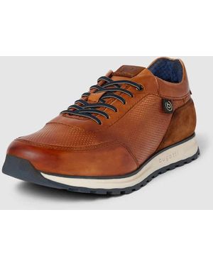 Bugatti Ledersneaker Mit Label-Detail Modell 'Cirino' - Braun