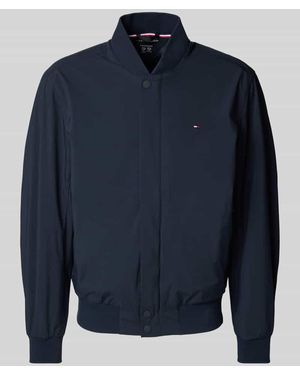 Tommy Hilfiger Bomberjacke mit Logo-Stitching - Blau