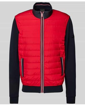Bugatti Steppjacke Mit Reißverschlusstaschen - Rot