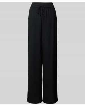 Kaffe Wide Leg Stoffhose mit aufgesetzten Taschen Modell 'milia' - Schwarz