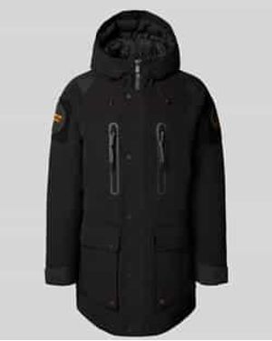 Save The Duck Jack Met Logopatch, Model 'Kailash' - Zwart