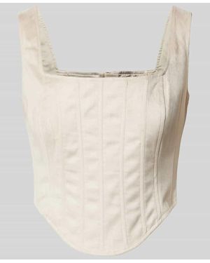 Guess Crop Top Mit Karree-Ausschnitt Modell 'Oriola' - Natur