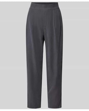 Jake*s Tapered Fit Stoffhose mit Bundfalten - Grau